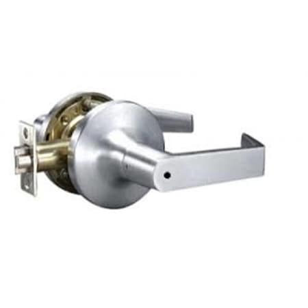 Gan Eden 2.75 in. Backset Commercial Privacy Pacific Beach Lever Grade 1 Cylindrical Lock, Satin Chrome GA2046511